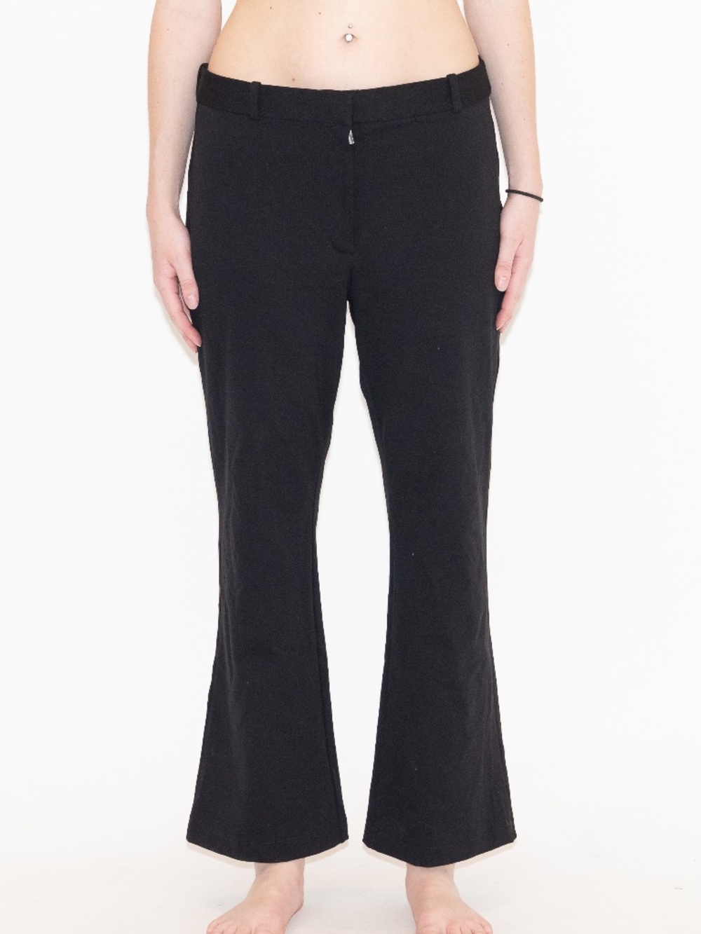 Aritizia black flare slacks babaton size 10 polyester elastane